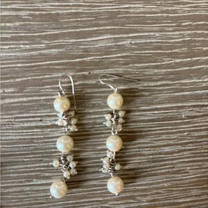 Source Unknown Pearl Cluster Earrings